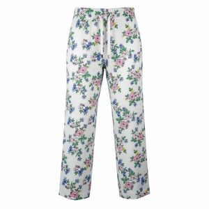 Charter Club 100% Luxury Linen Sz XL Floral Straight Leg Capri Multicolored  EUC